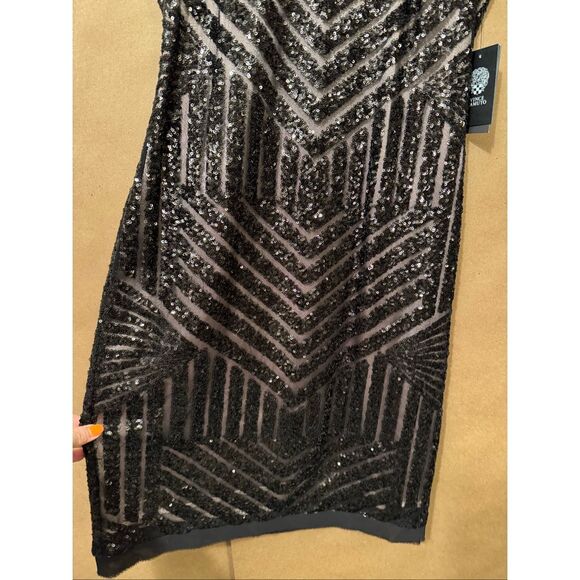 NWT Vince Camuto Black Sequin Dress - Picture 3 of 10